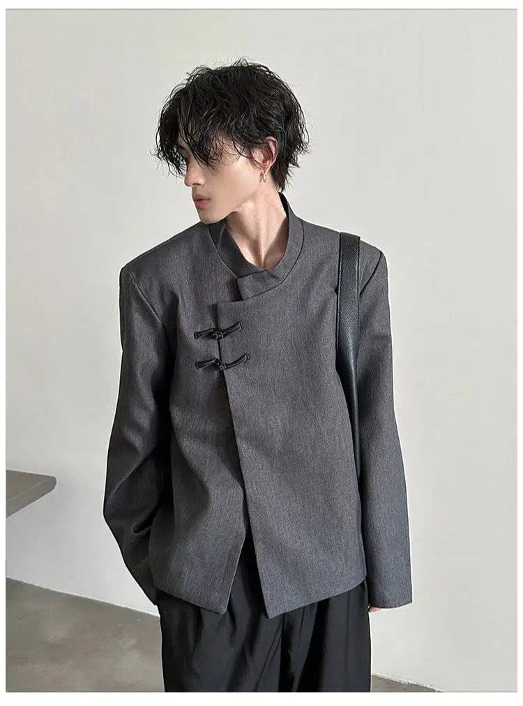 Chinese Style Double Button Jacket | The Korean Fashion