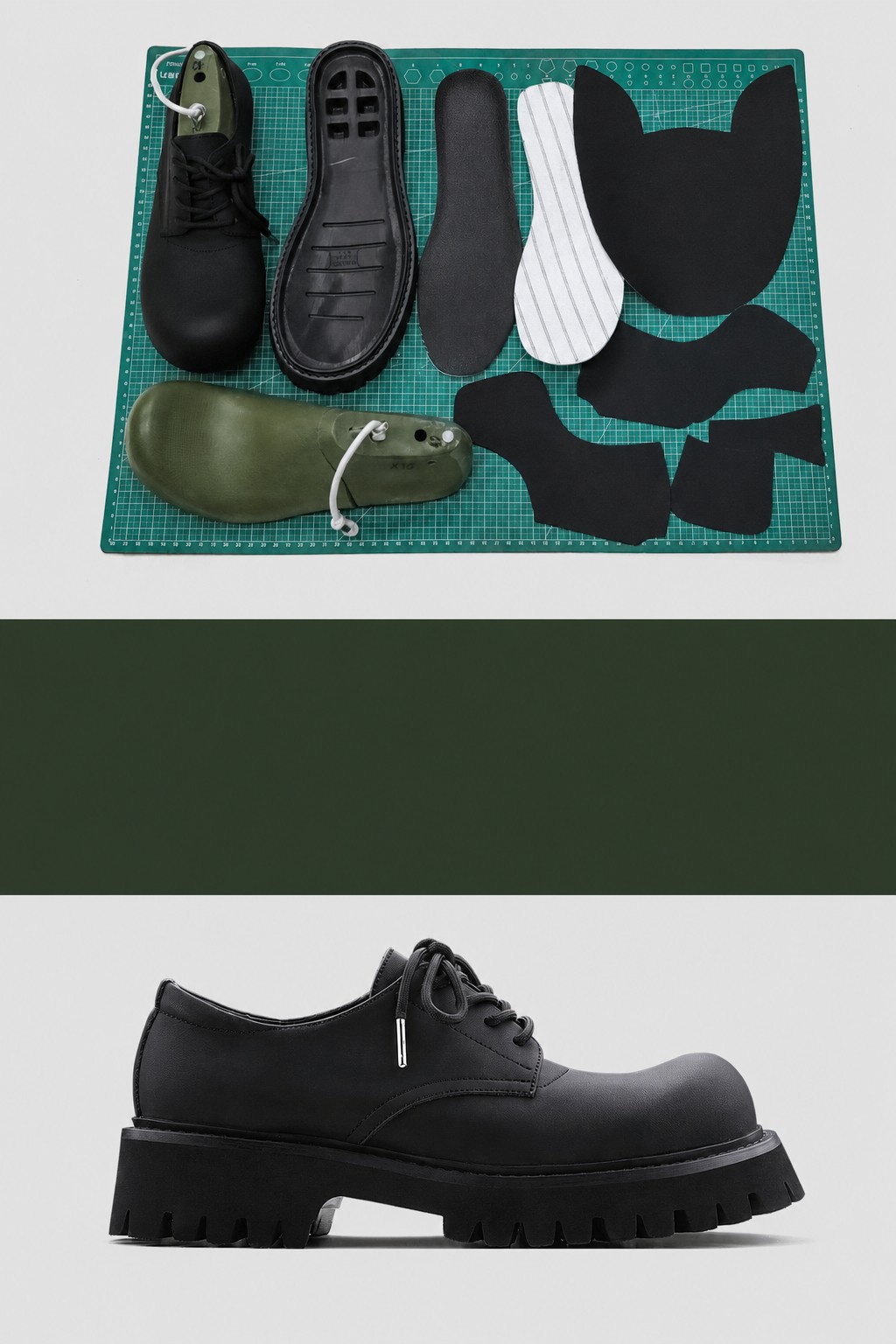 靴 Y2K jking black derby shoes mode Big Head Derby Lace-Up Shoes | The Korean Fashion