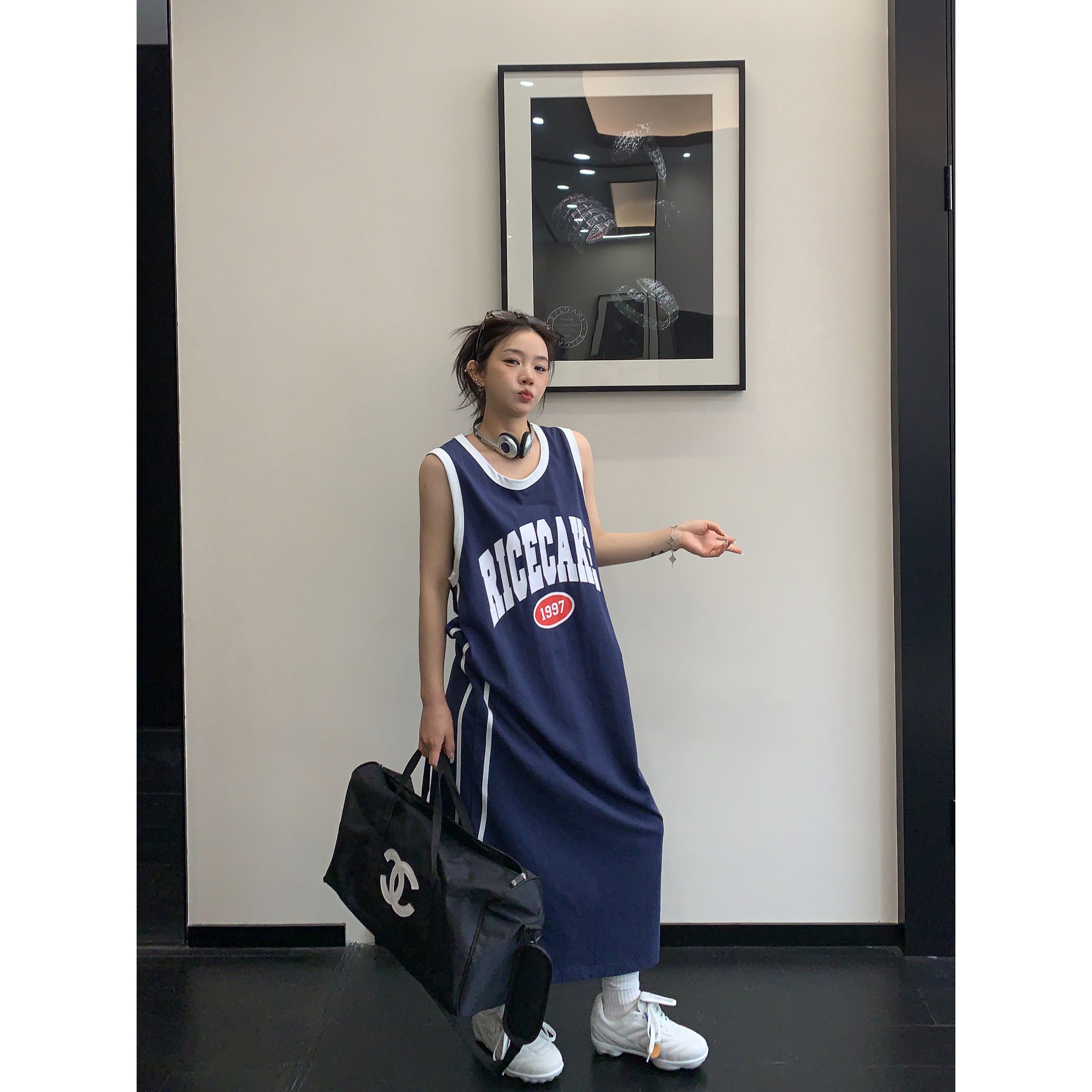 basketball jerseys dress Jersey Midi Tank — Navy Blue / M bgw::location::Sweden - Jönköping
