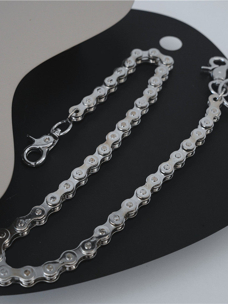 Silver Bicycle Chain Pants Accessory | The Korean Fashion
