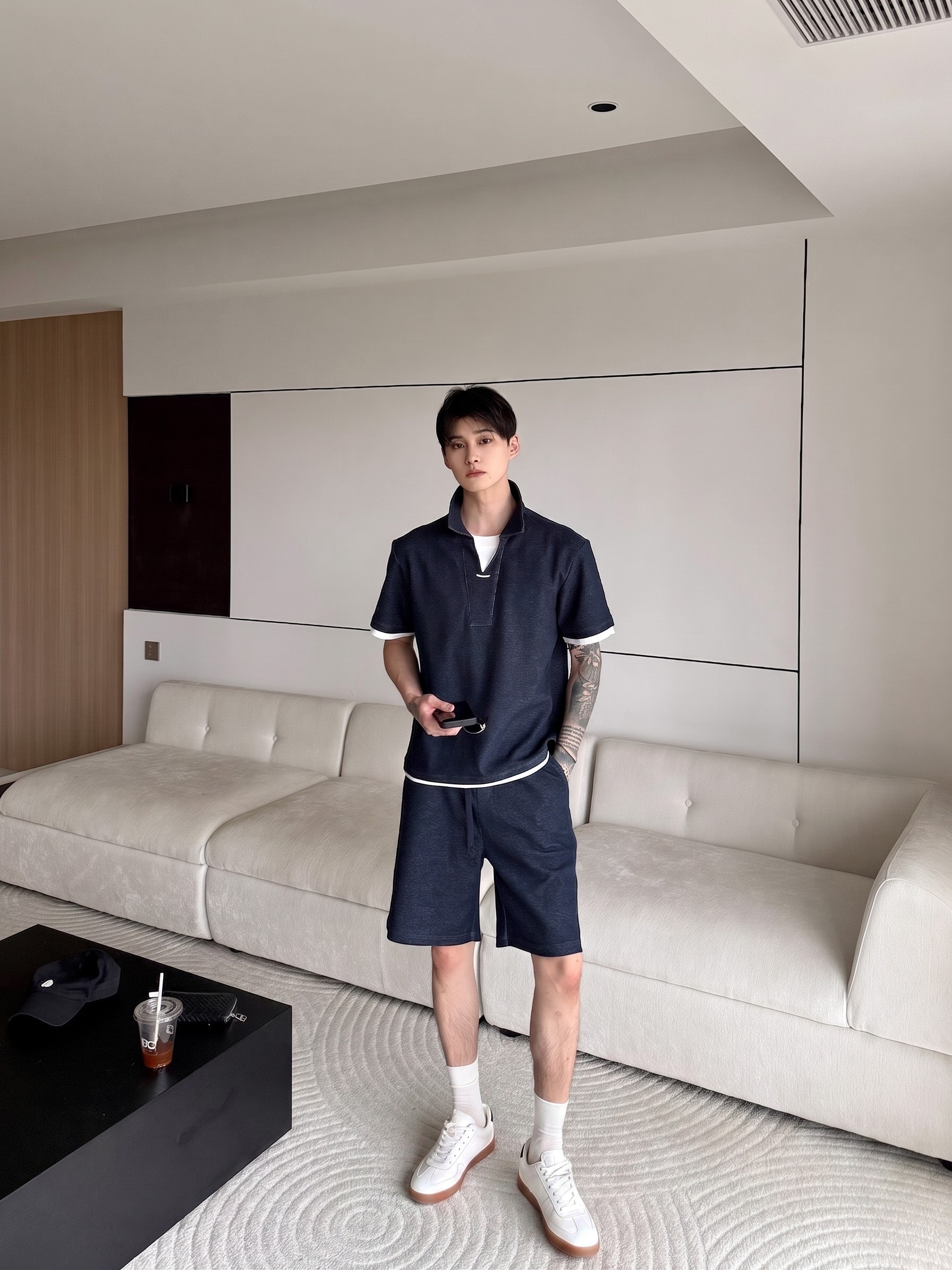 カジュアル ポロシャツ＆ショートパンツ セットアップ | The Korean