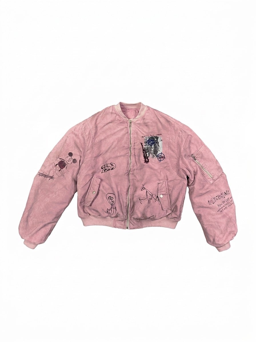 ジャケット・アウター 00s PRO-KEDS MA-1 bomber jacket y2k distressed-graphic-print-ma-1-