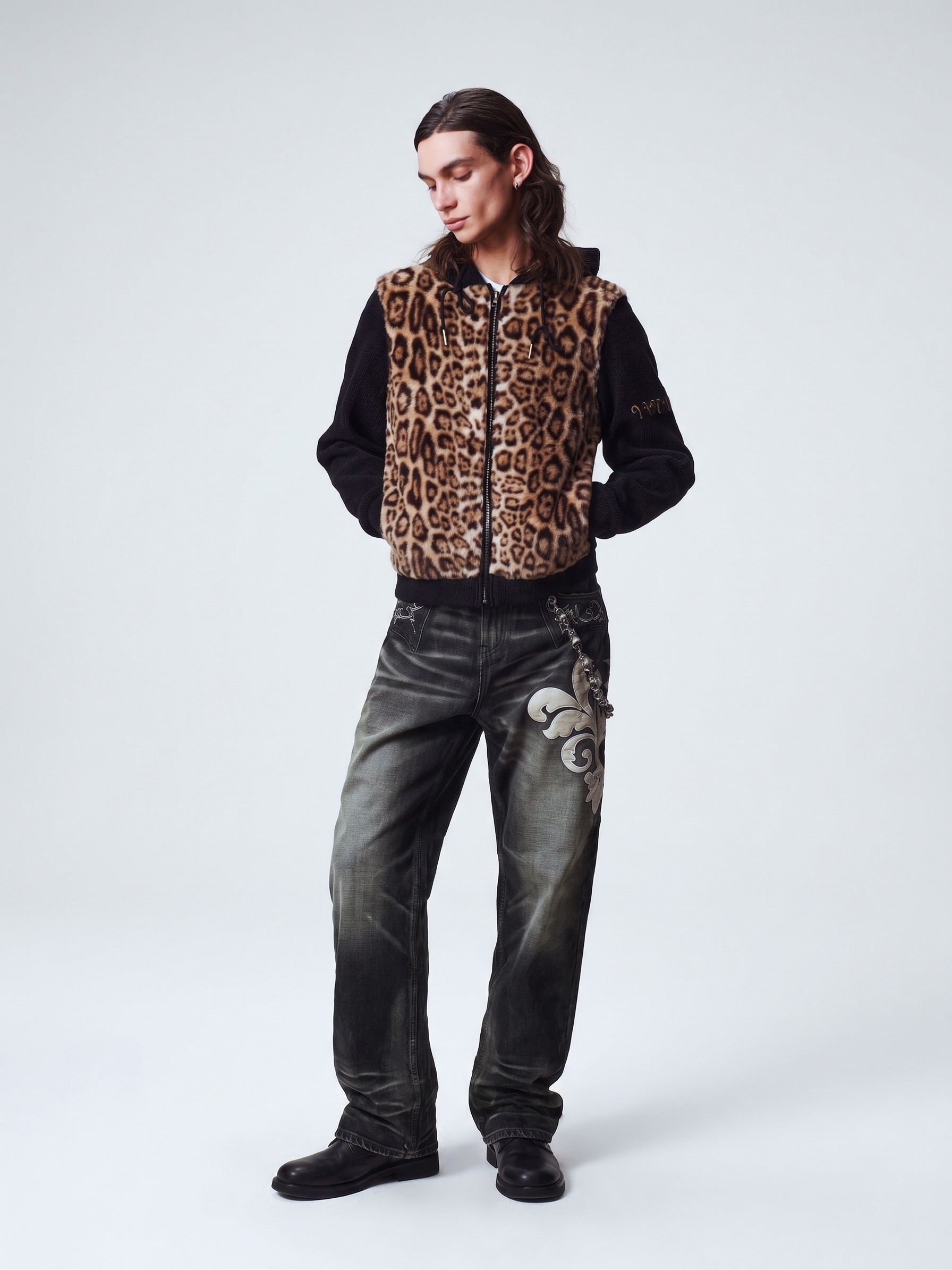 Faux Leopard Fur Zip Hoodie | The Korean Fashion