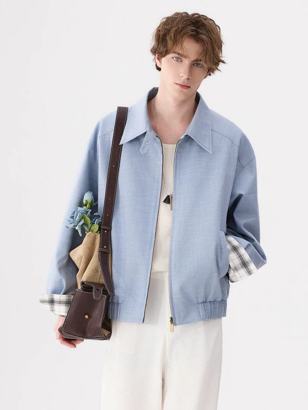 Reversible Tencel Linen Denim Jacket | The Korean Fashion