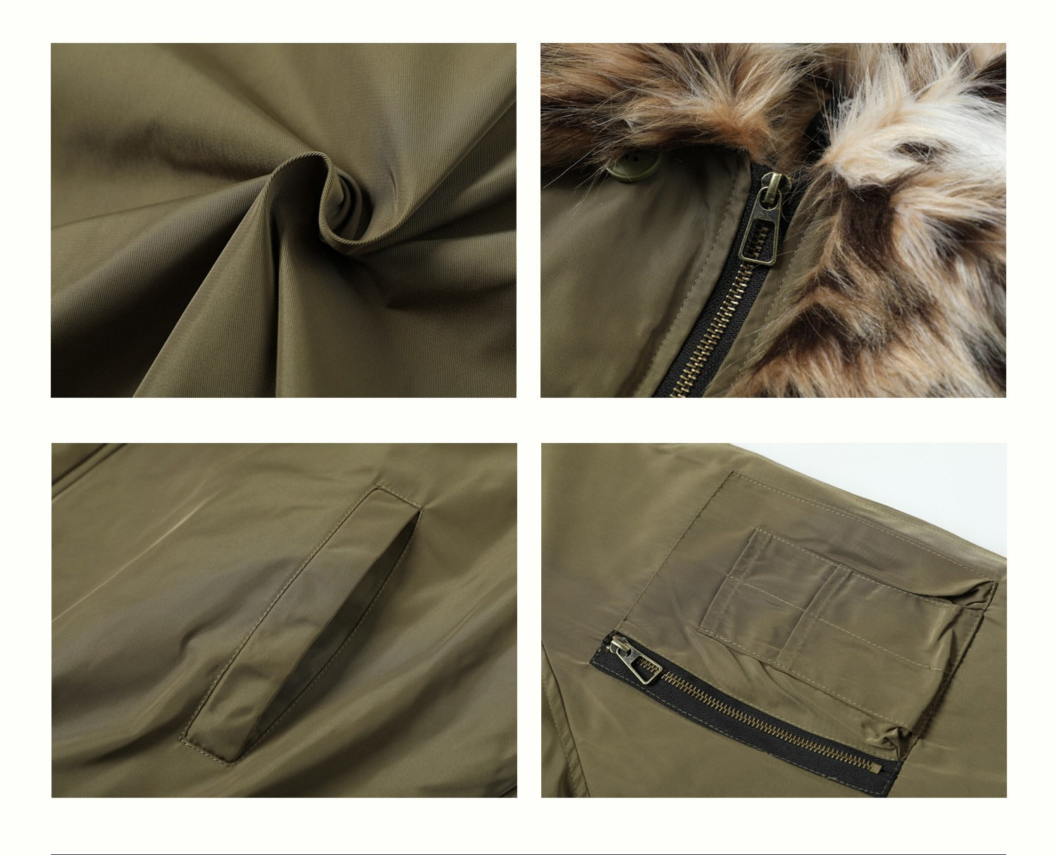 Leopard Faux Fur Collar Puffer Jacket | The Korean Fashion