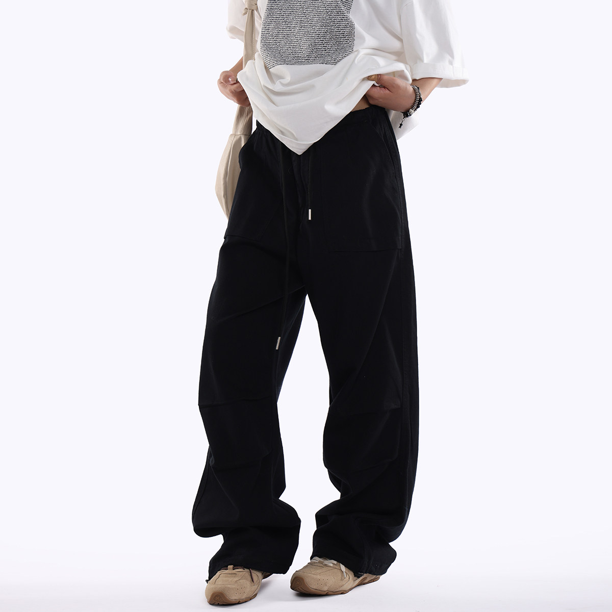Loose Fit Parachute Cargo Pants | The Korean Fashion