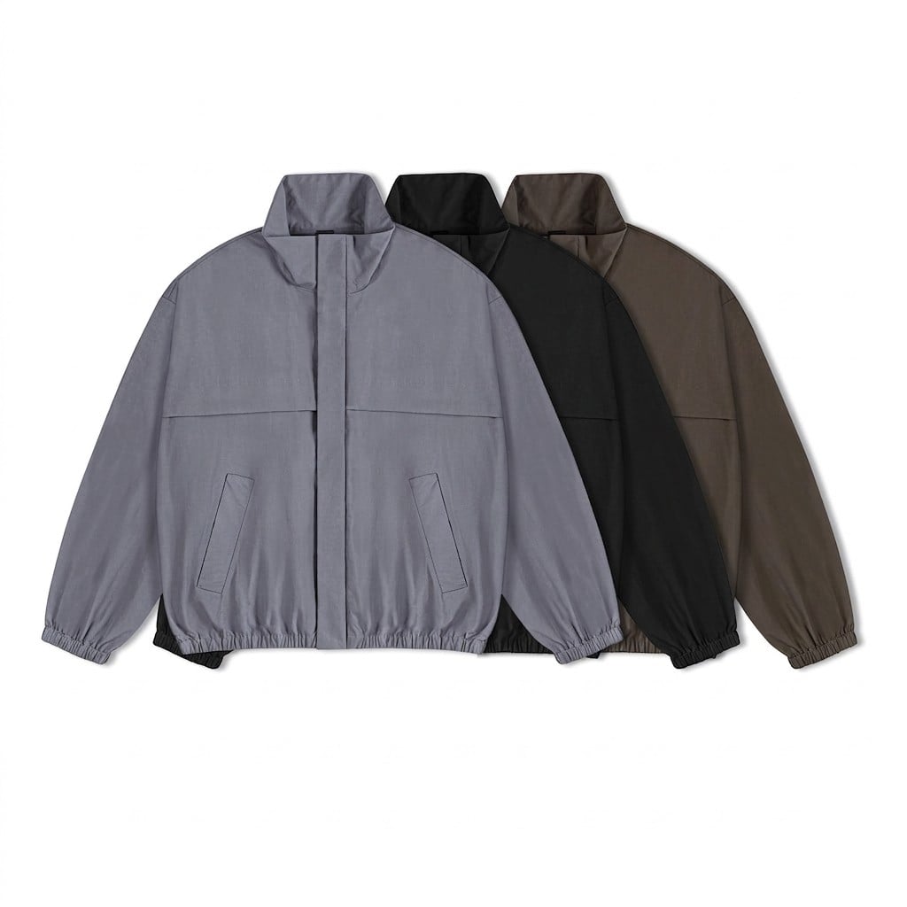 Loose Fit Stand Collar Jacket | The Korean Fashion