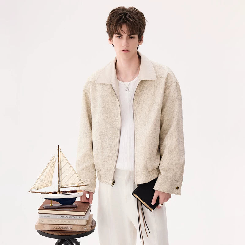 Minimalist Reversible Zip Front Jacket | The Korean Fashion