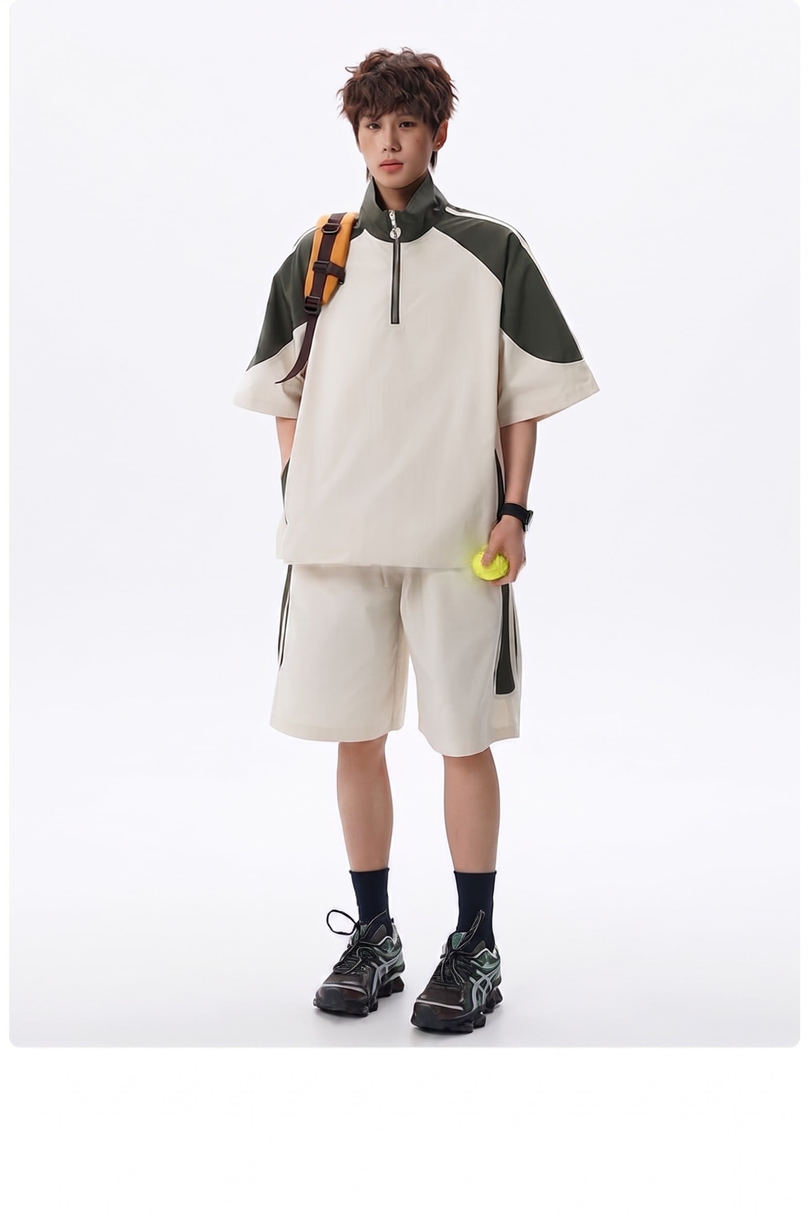 quarter-zip-shirt-and-shorts-