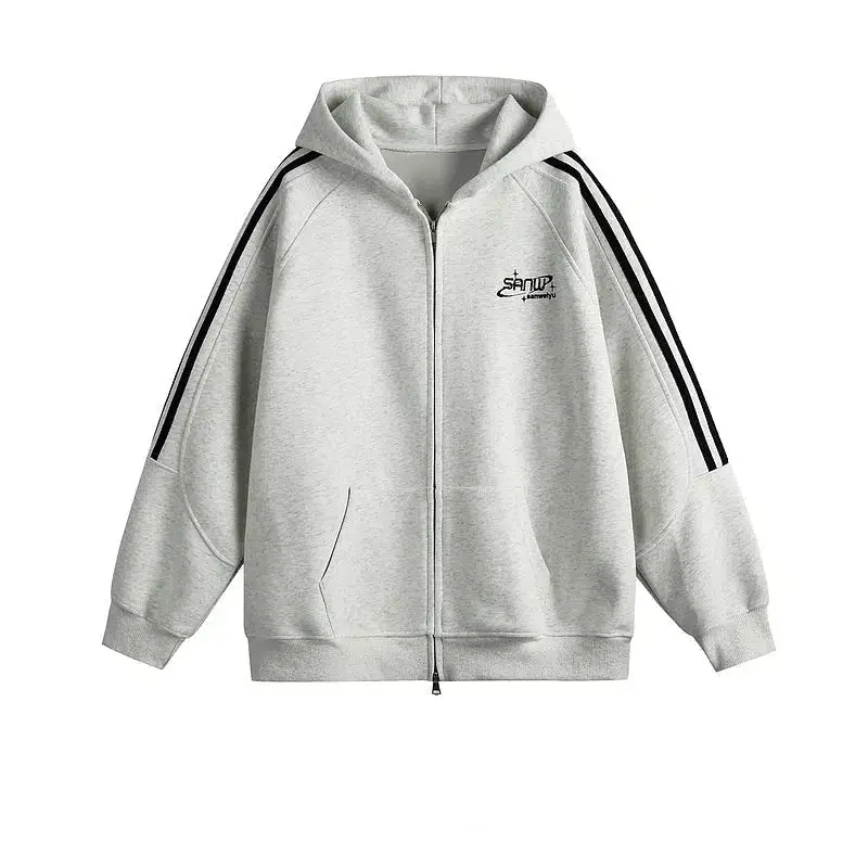 Casual Hooded Zip-Up Jacket | The Korean Fashion