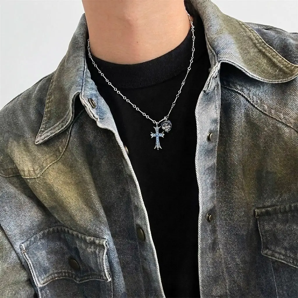 Cross Heart Pendant Necklace | The Korean Fashion