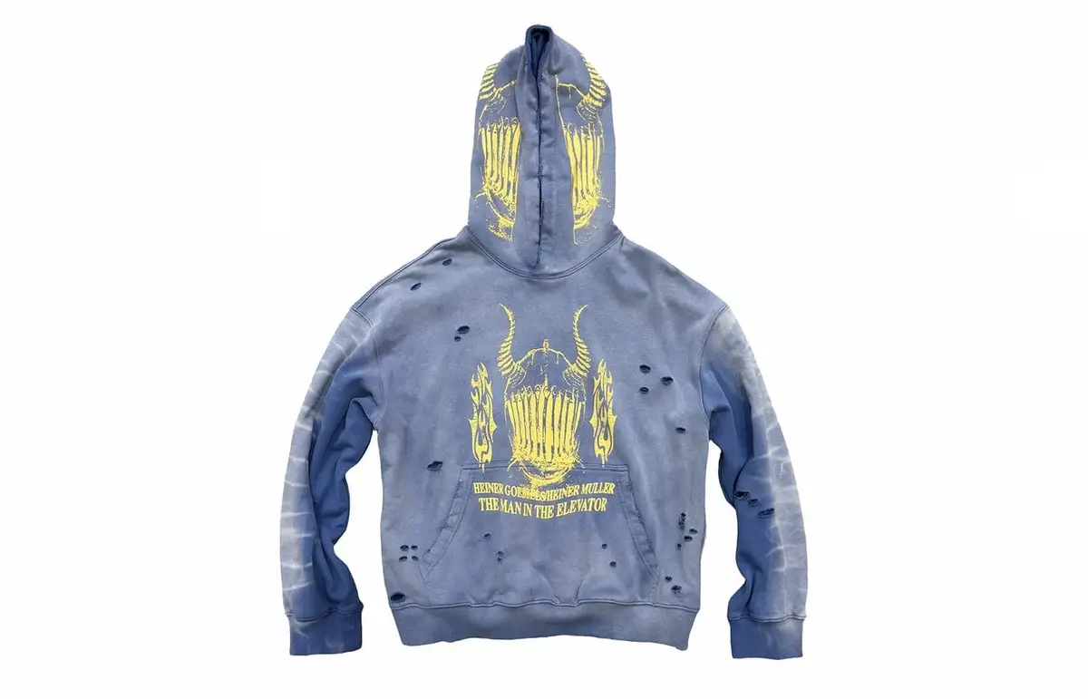 Distressed Graphic Drop Shoulder Hoodie | Korean Fashion