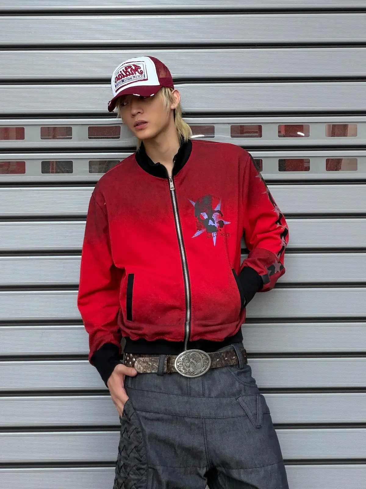 Vintage Patchwork Bomber Jacket | The Korean Fashion