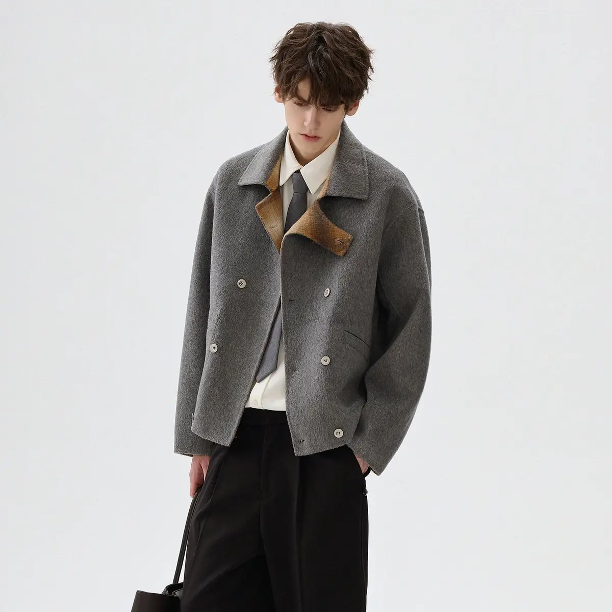 Double-Faced Wool Short Coat | The Korean Fashion