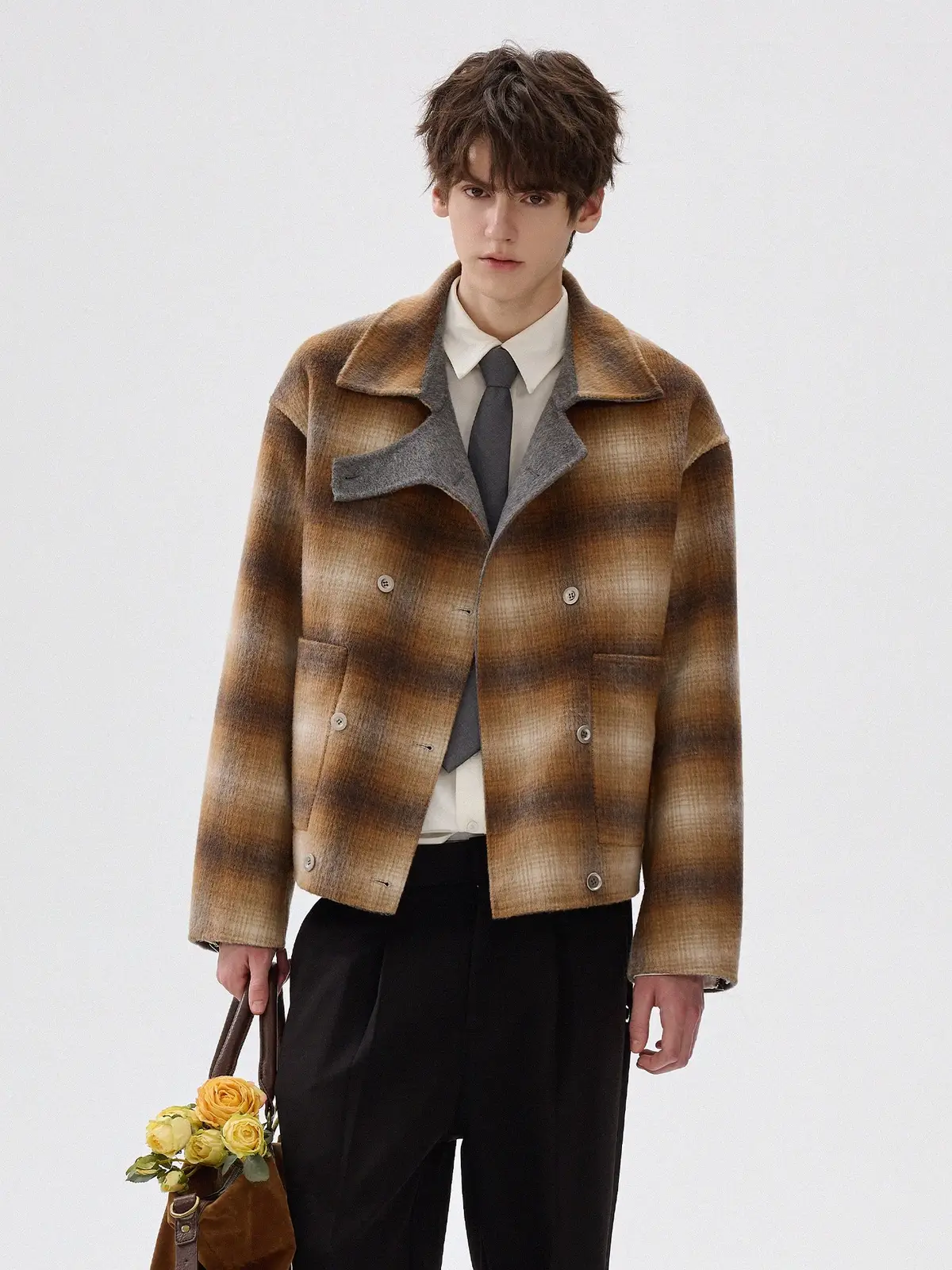 Double-Faced Wool Short Coat | The Korean Fashion