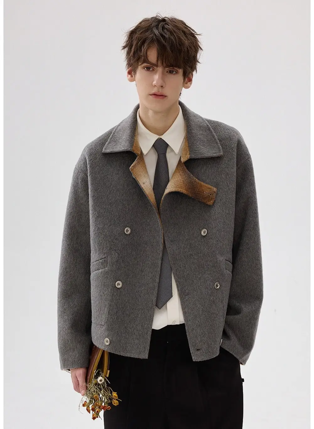 Double-Faced Wool Short Coat | The Korean Fashion
