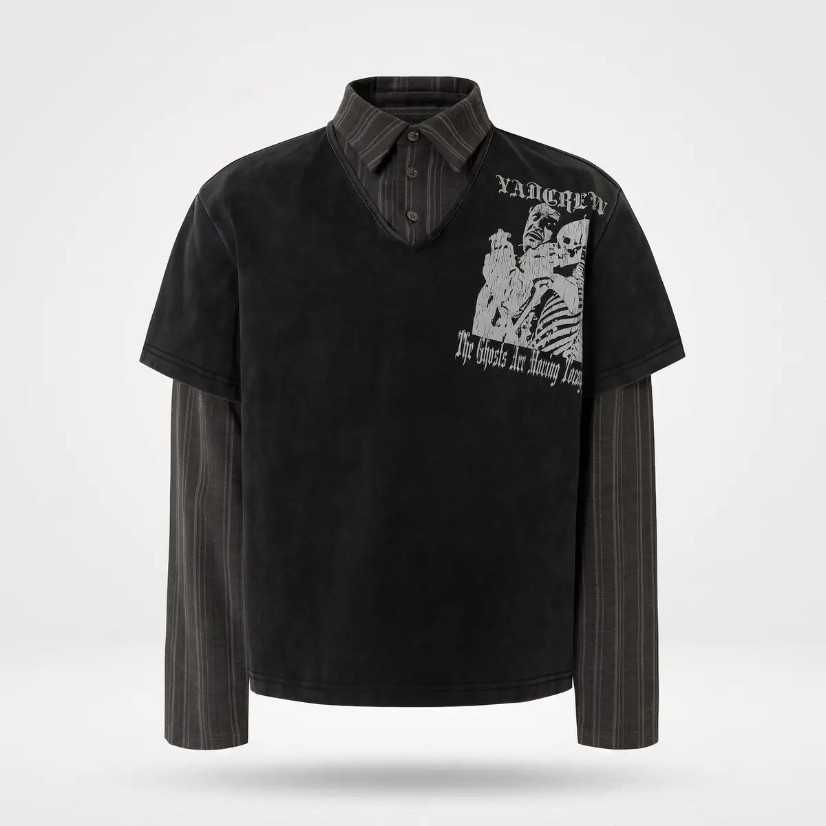 Fake Two-Piece Graphic T-Shirt | The Korean Fashion
