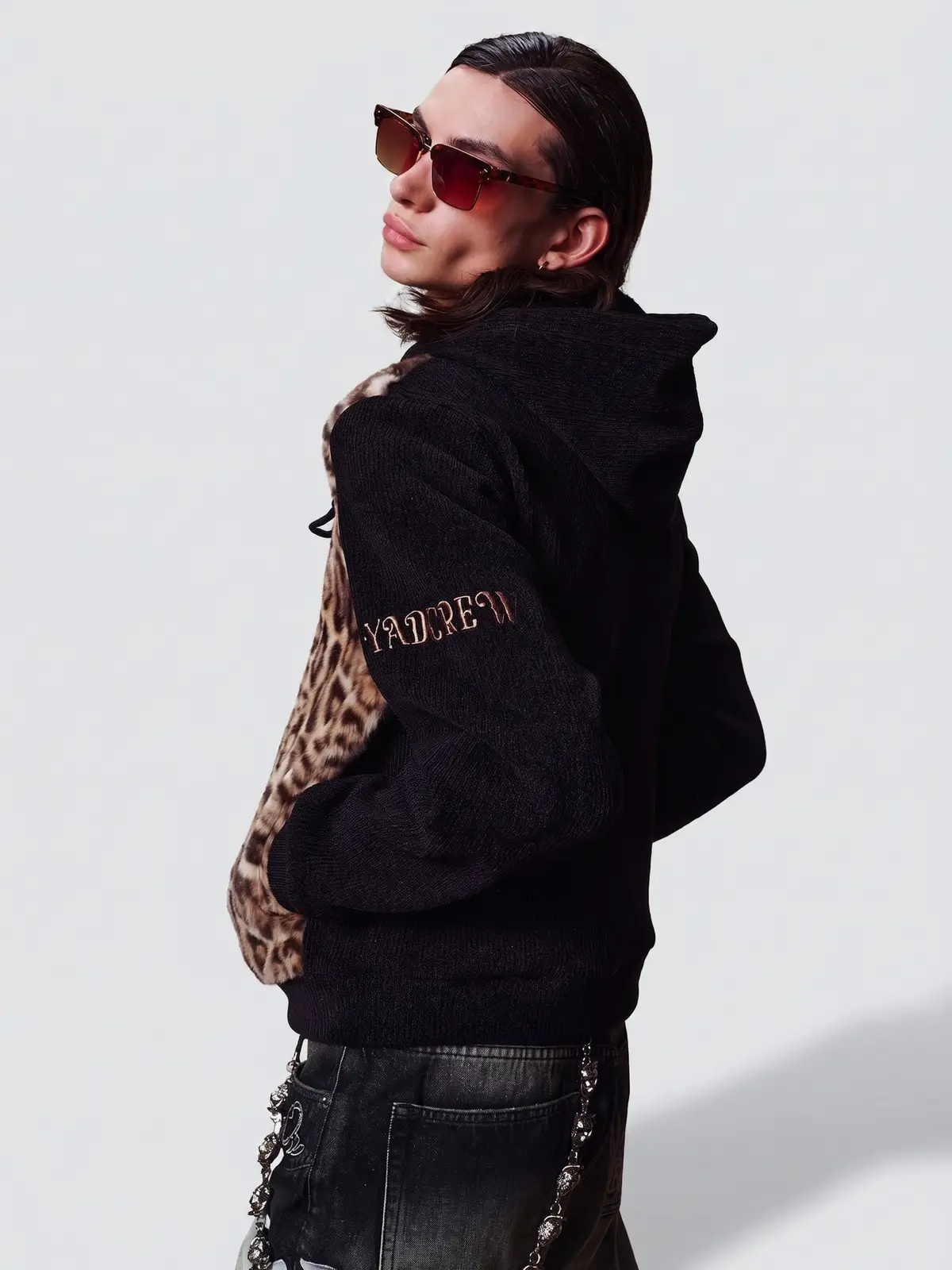 Faux Leopard Fur Zip Hoodie | The Korean Fashion