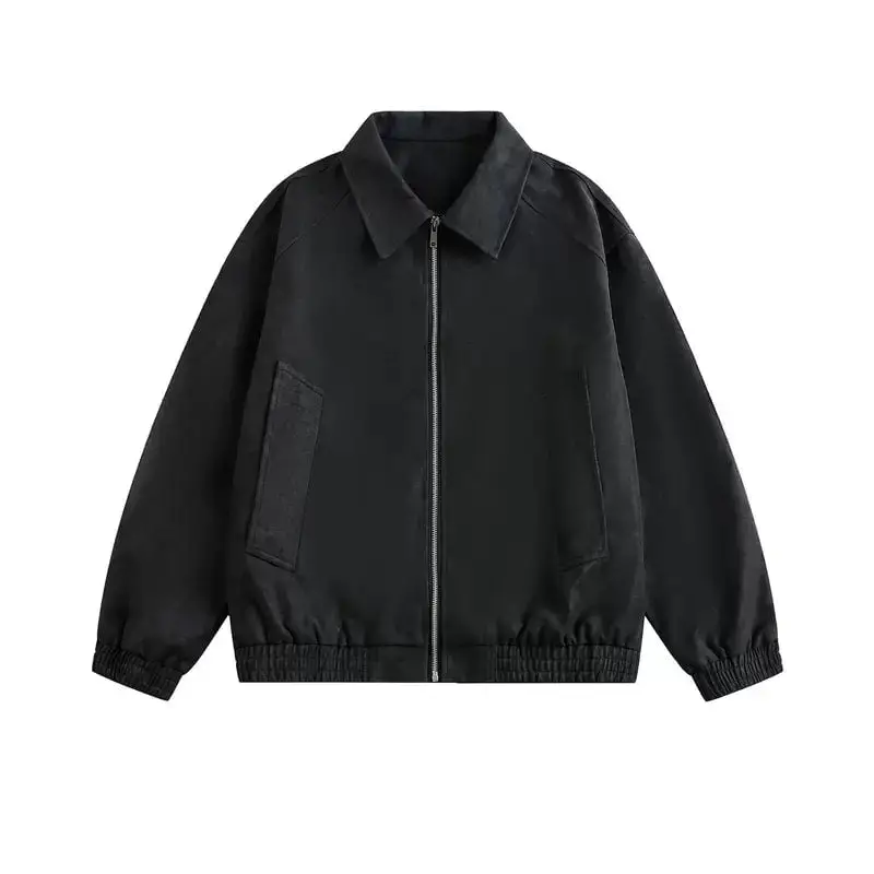 Matte Leather Zip-Up Jacket | The Korean Fashion
