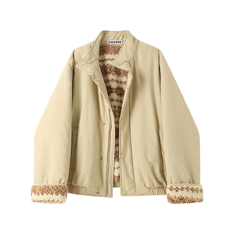 Reversible Fleece-Lined Cotton Padded Jacket | The Korean Fashion