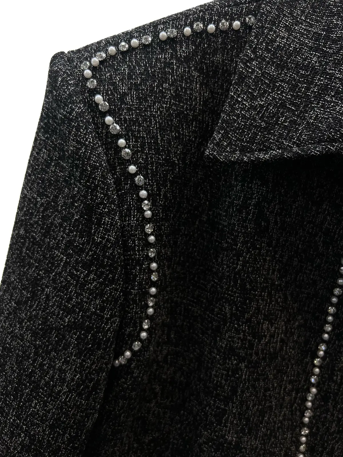 Studded Lapel Zip Up Short Jacket | The Korean Fashion