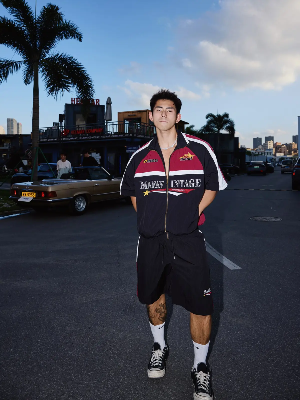 Vintage Racing Jacket and Shorts Set | The Korean Fashion
