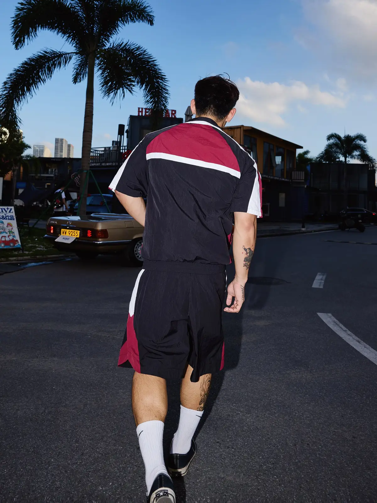 Vintage Racing Jacket and Shorts Set | The Korean Fashion