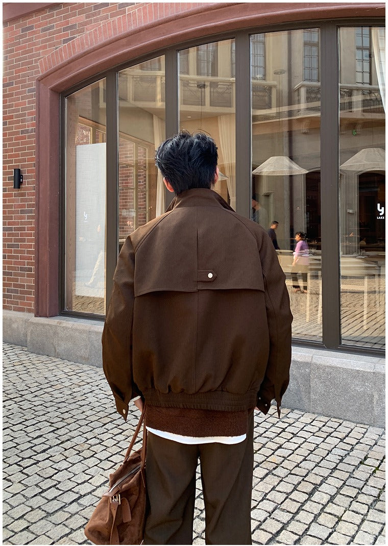 Stand Collar Zipper Coach Jacket | The Korean Fashion