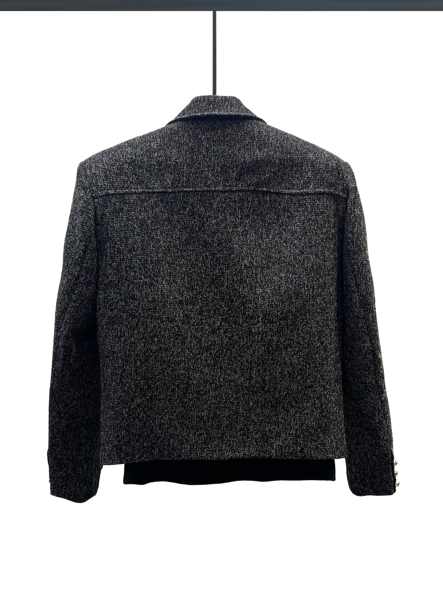 Studded Lapel Zip Up Short Jacket | The Korean Fashion