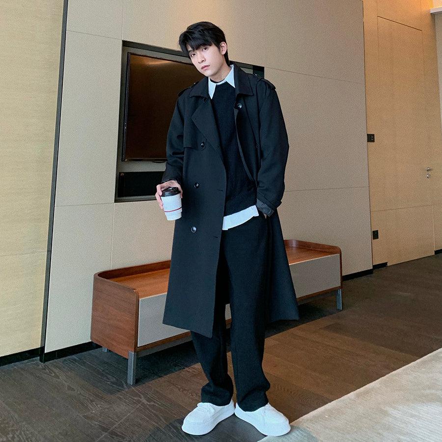 Suit Double-breasted Trench Coat | The Korean Fashion