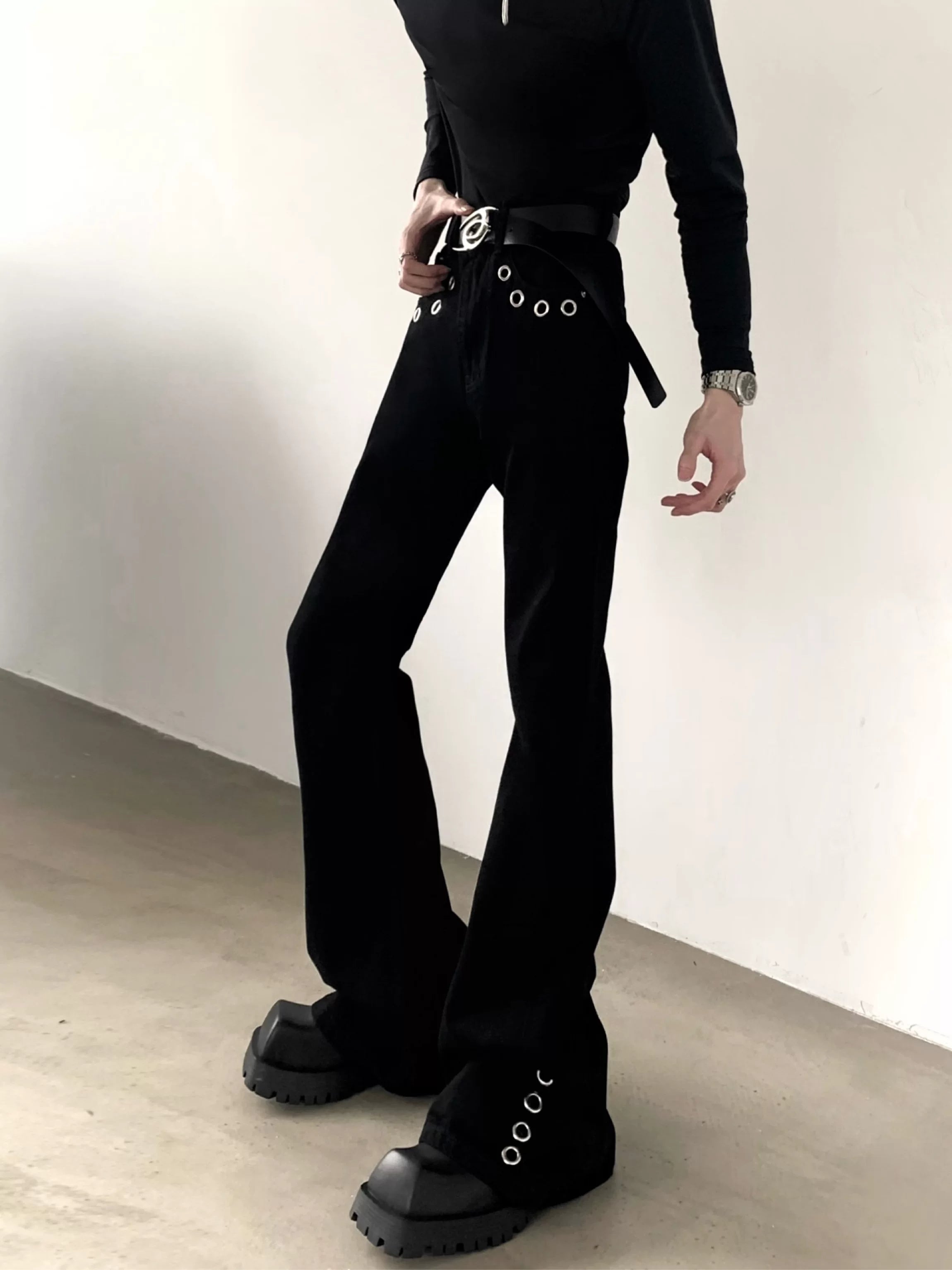Visual Kei Flared Wide Leg Pants | The Korean Fashion